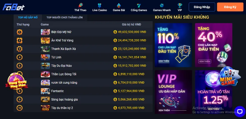 Tổng quan các phương thức thanh toán tại 98ưin win